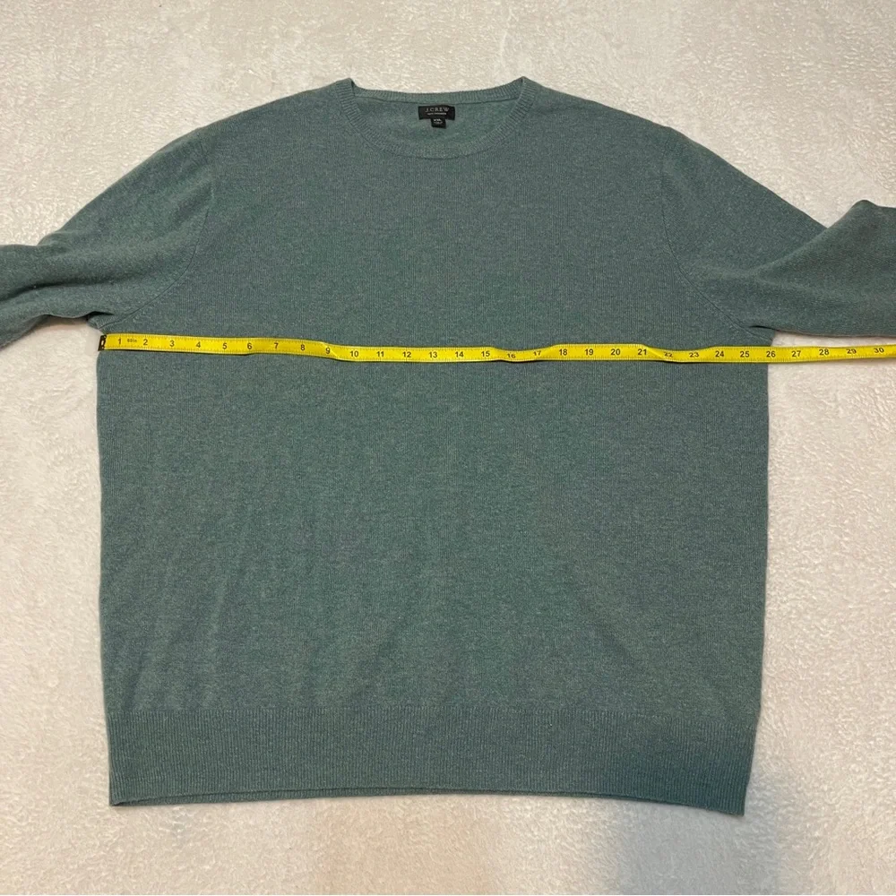 J. Crew Cashmere Crewneck Soft Classic‎ Sweater Light Teal Blue Men's XXL